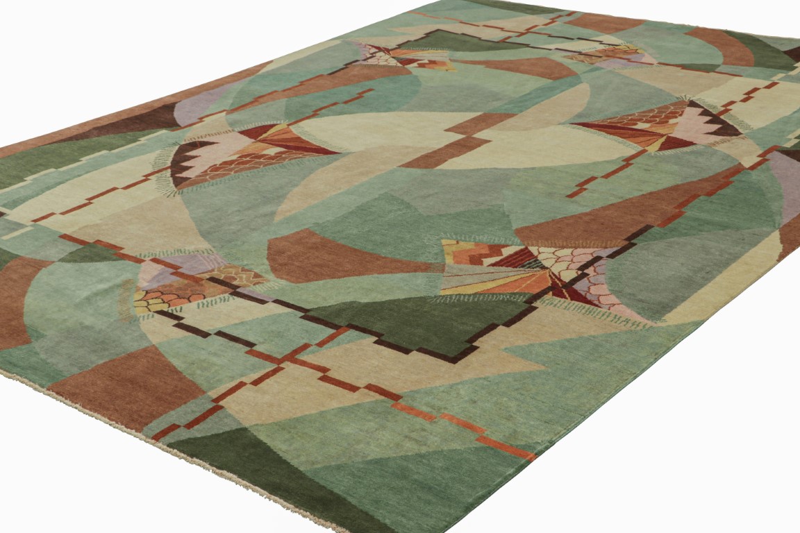 Chinese Art Deco Geometric Rug
