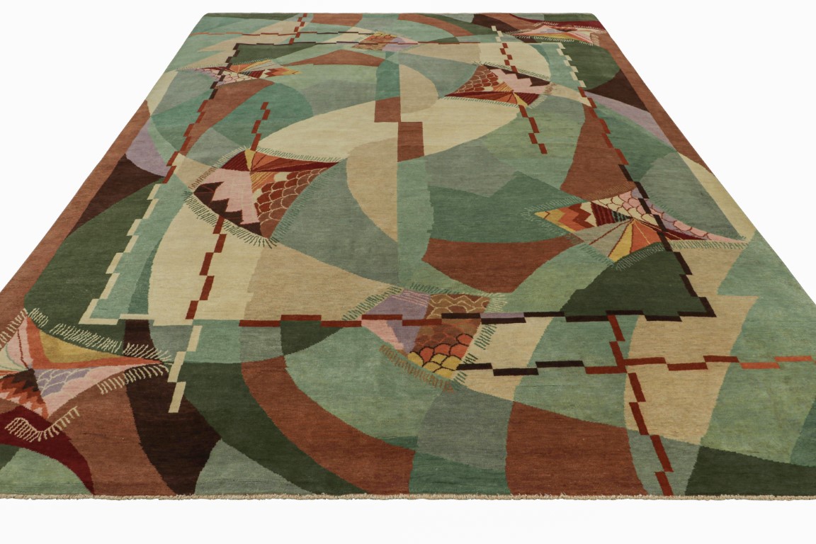 Chinese Art Deco Geometric Rug