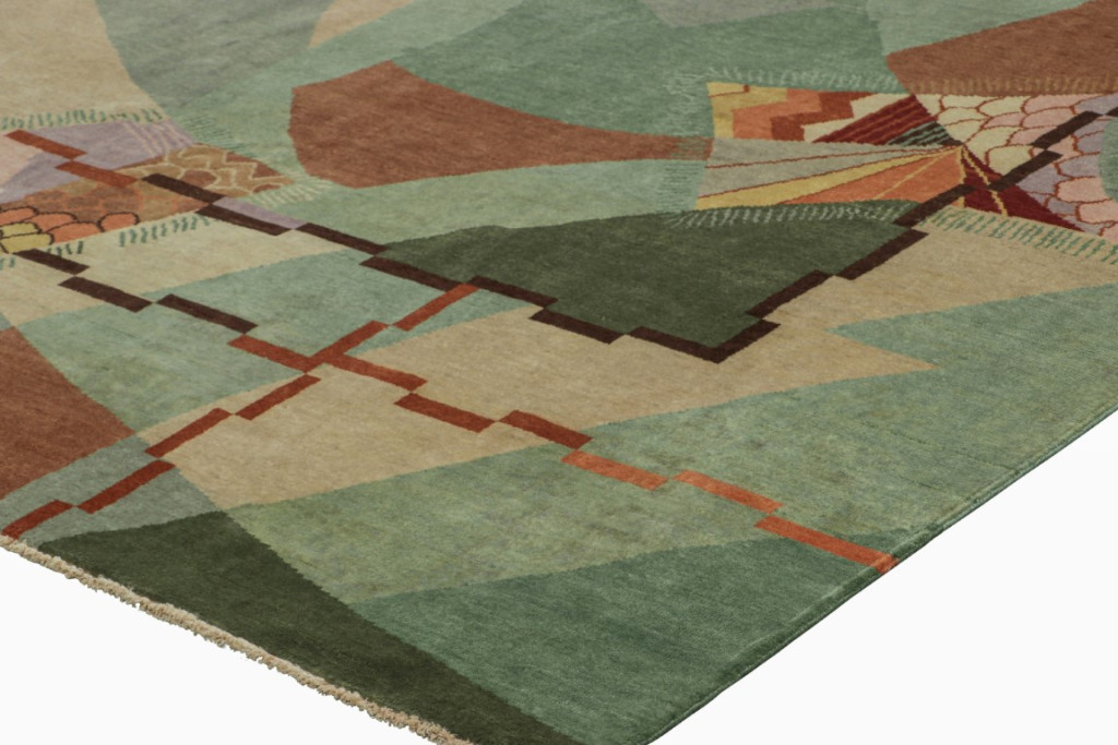 Chinese Art Deco Geometric Rug