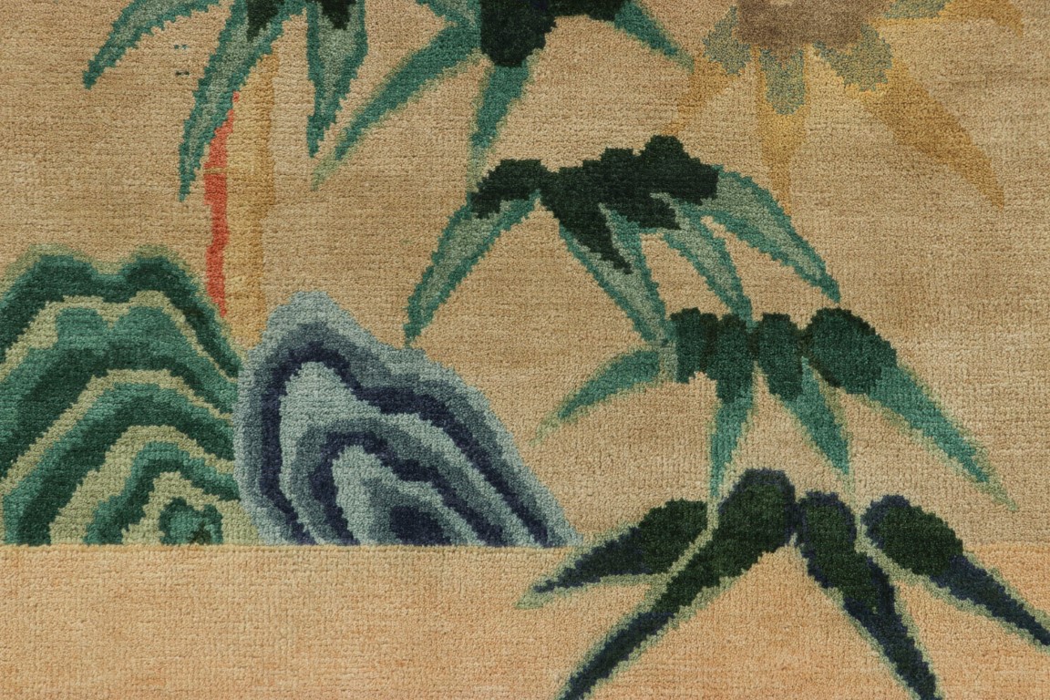 Chinese Art Deco Floral Rug