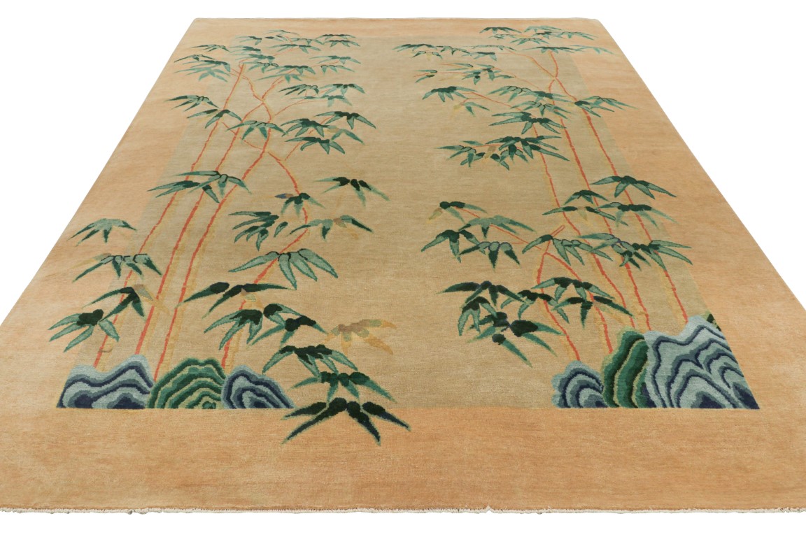 Chinese Art Deco Floral Rug