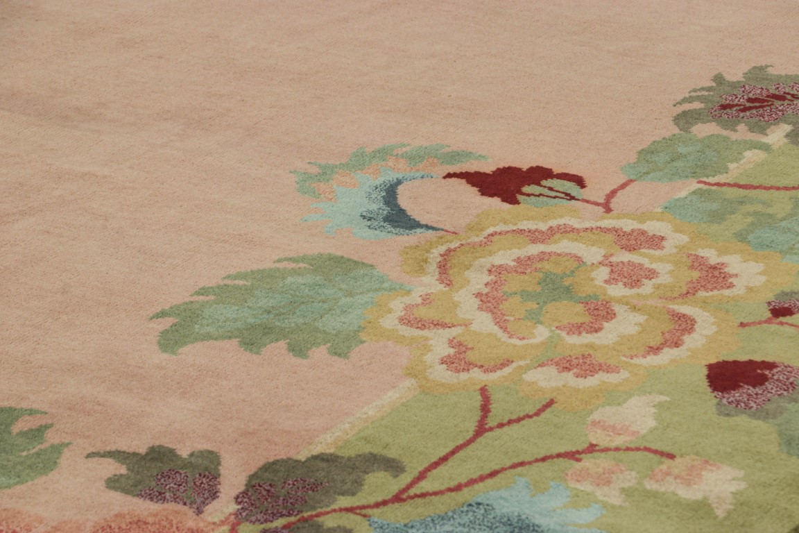 Chinese Art Deco Floral Rug