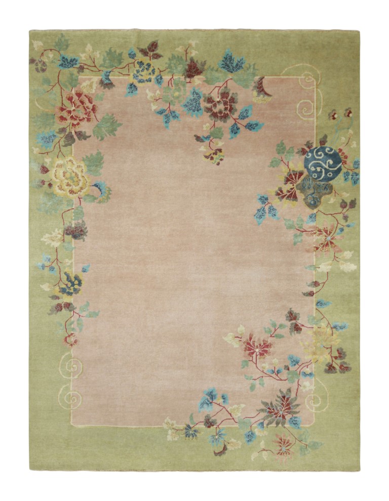 Chinese Art Deco Floral Rug