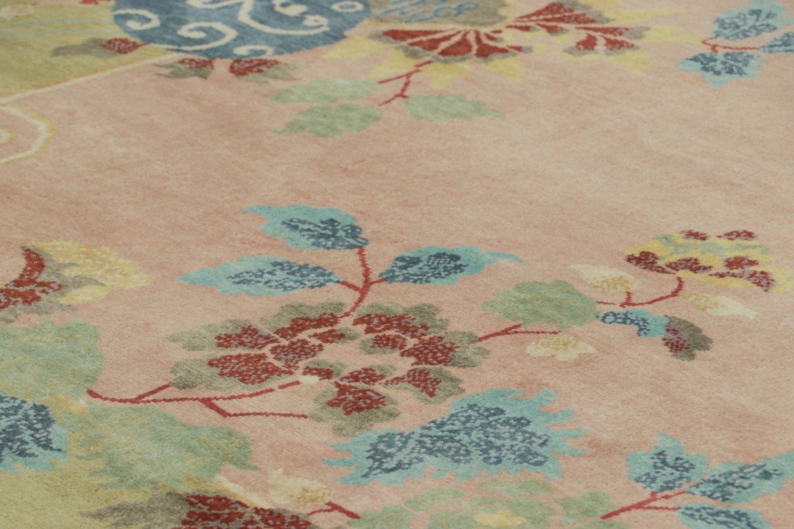 Chinese Art Deco Floral Rug