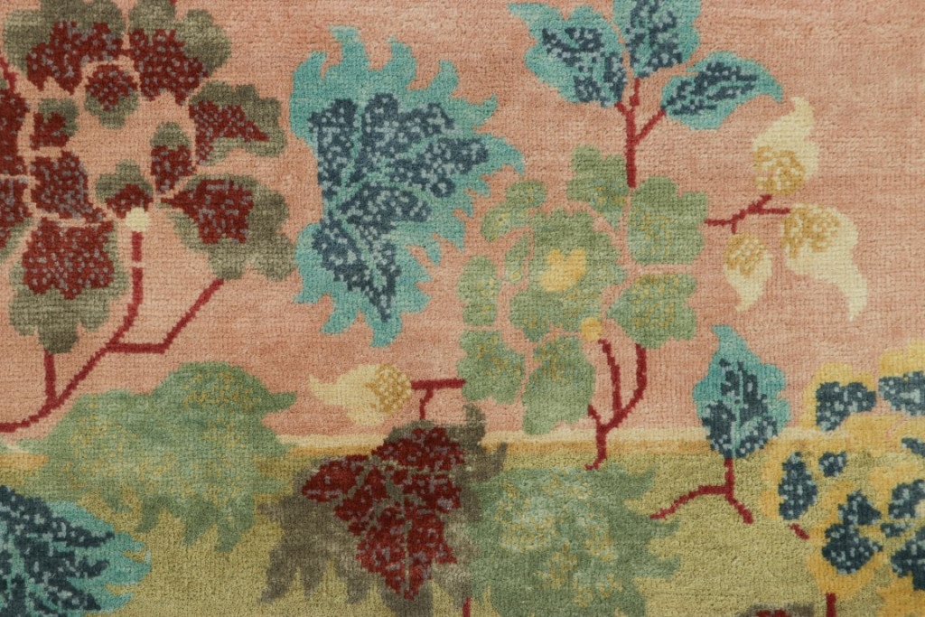 Chinese Art Deco Floral Rug