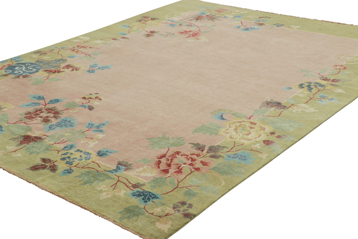 Chinese Art Deco Floral Rug