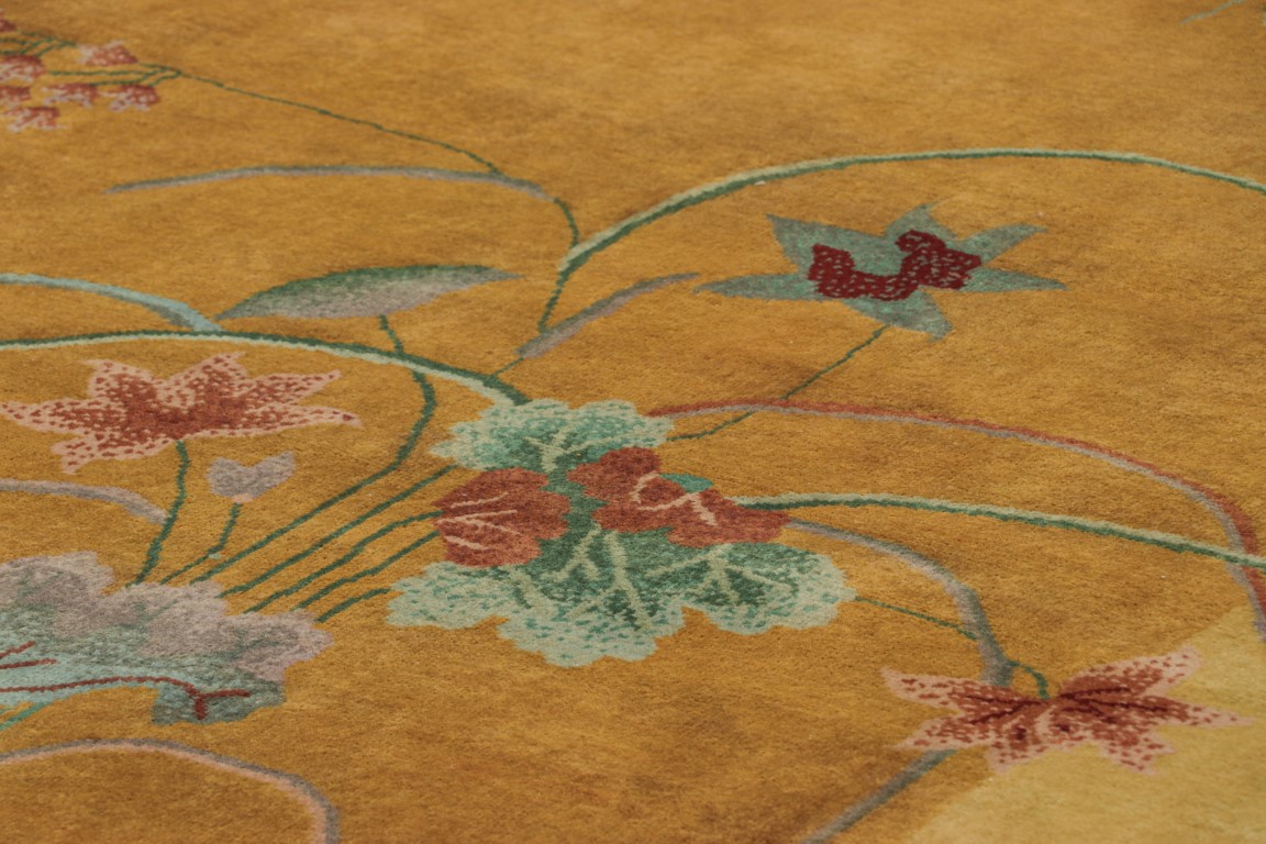 Chinese Art Deco Floral Rug