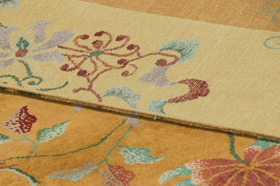 Chinese Art Deco Floral Rug