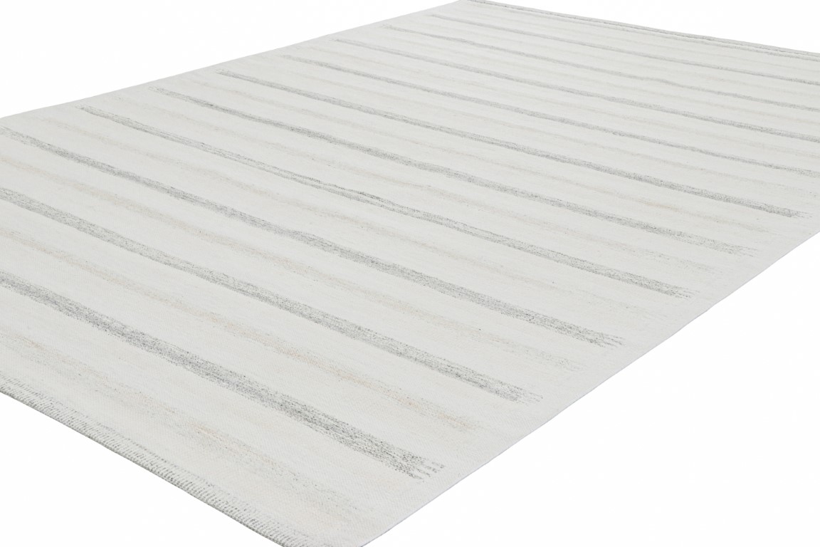 Scandinavian Geometric Striped Rug