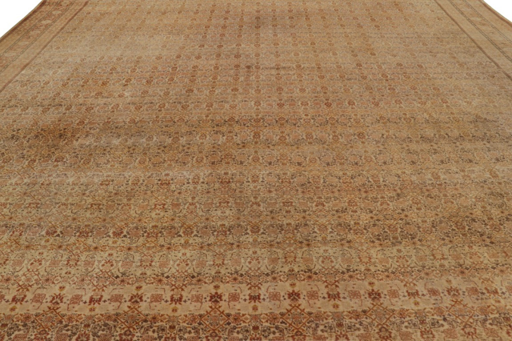 Antique Tabriz Floral Rug