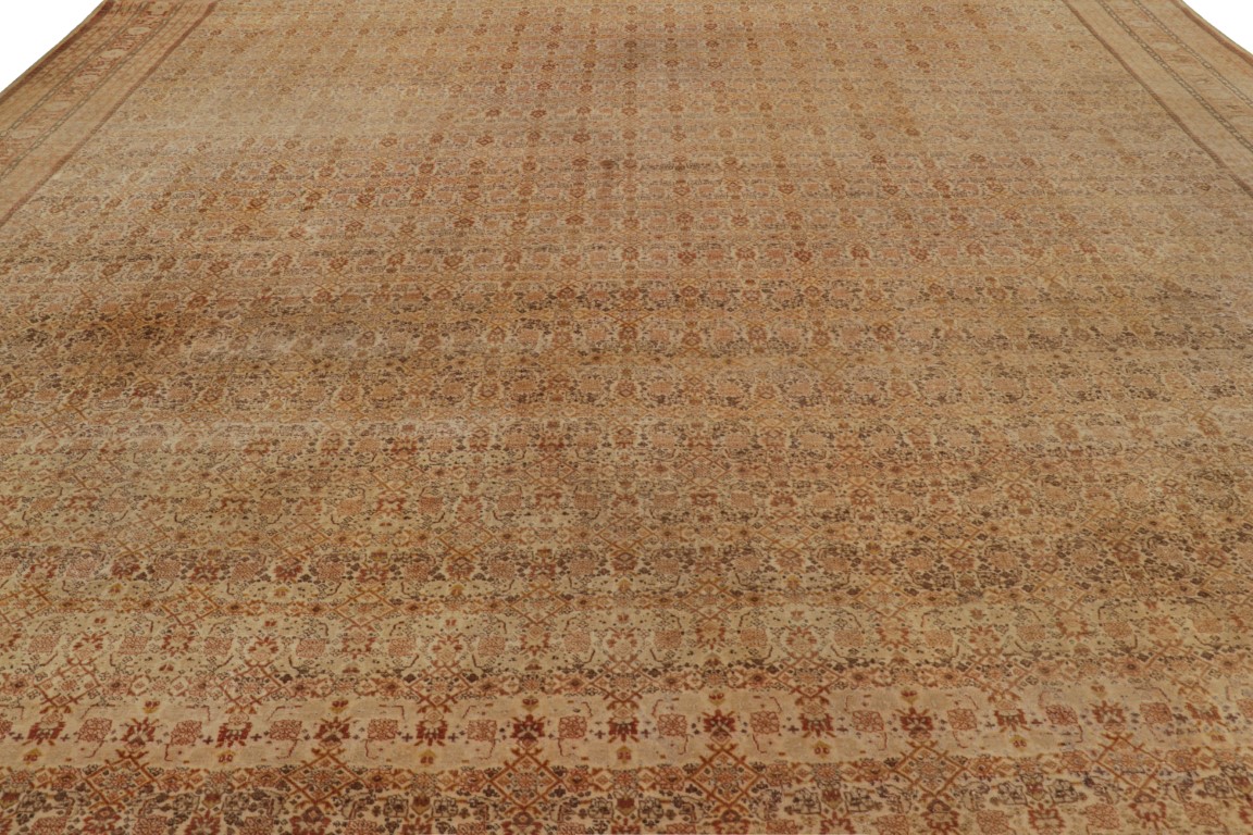 Antique Tabriz Floral Rug