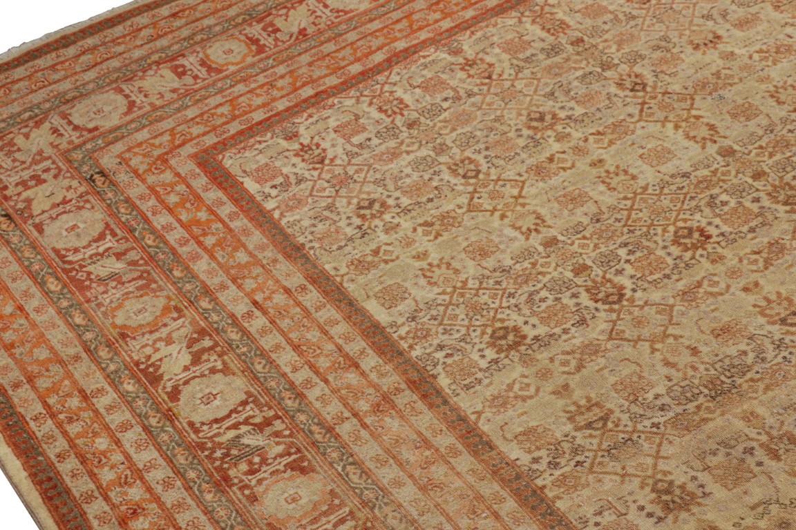 Antique Tabriz Floral Rug