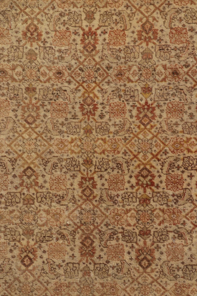 Antique Tabriz Floral Rug