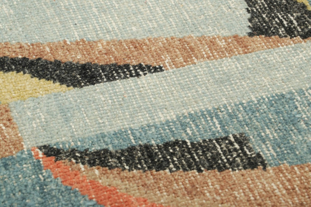 Distressed Custom Rug Sample, Abstract