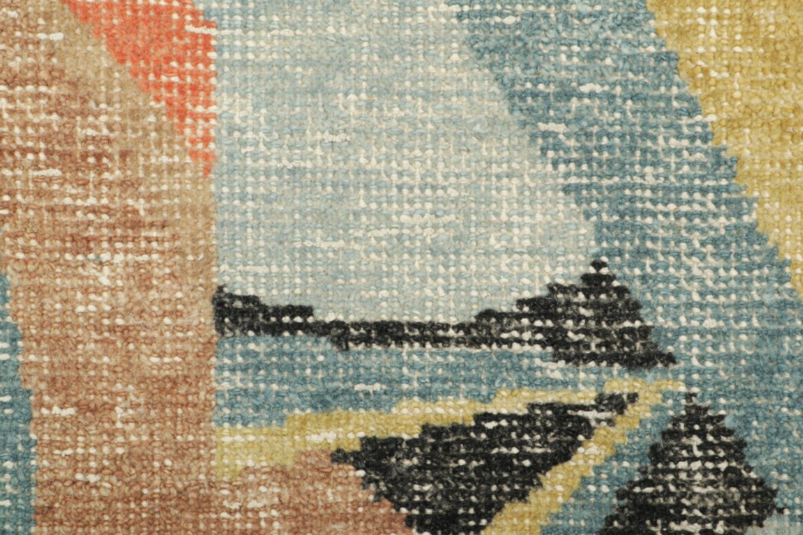 Distressed Custom Rug Sample, Abstract