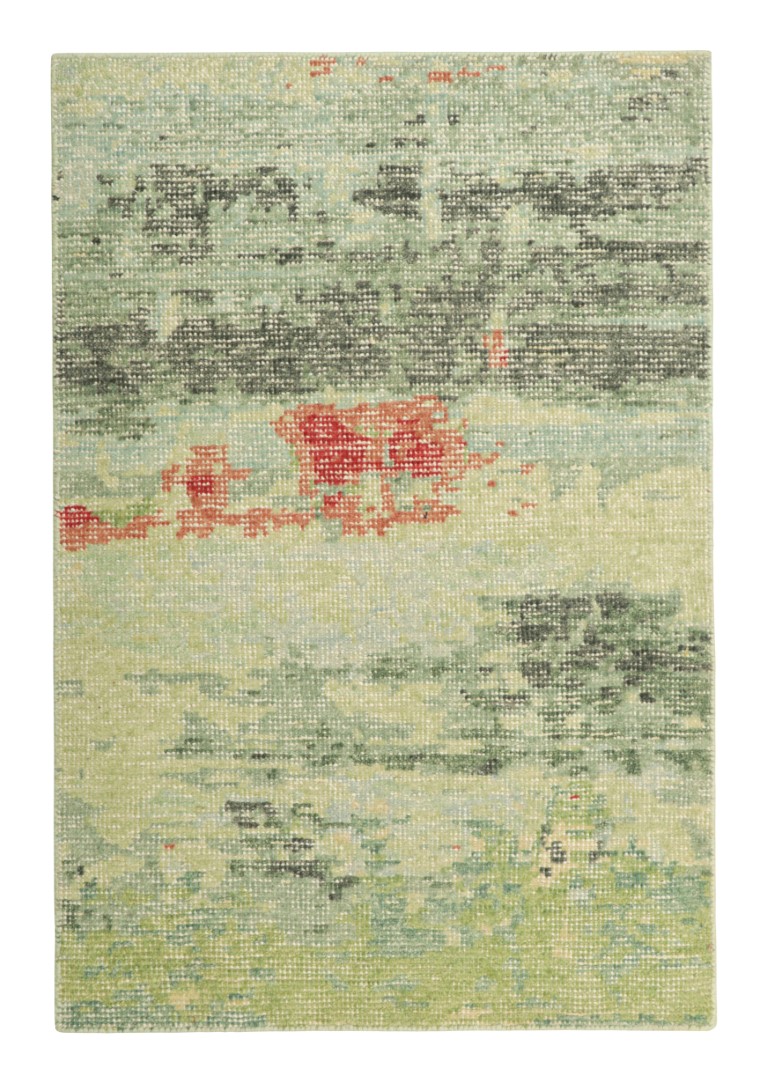 Distressed Custom Rug Sample, Abstract