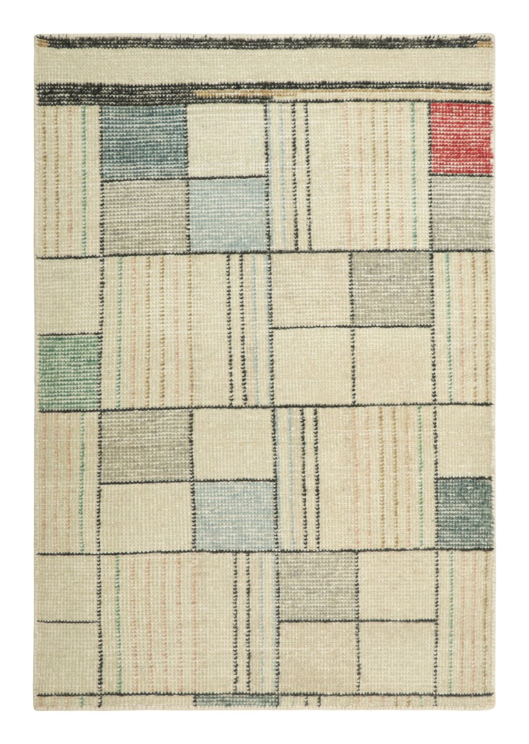 Distressed Custom Rug Sample, Geometric