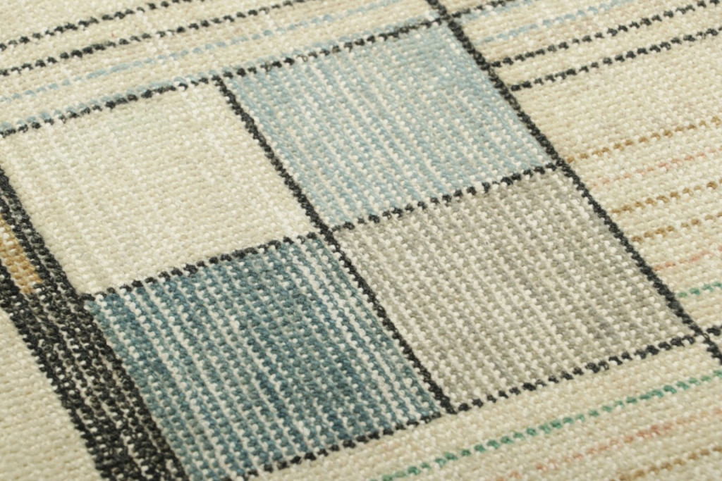 Distressed Custom Rug Sample, Geometric
