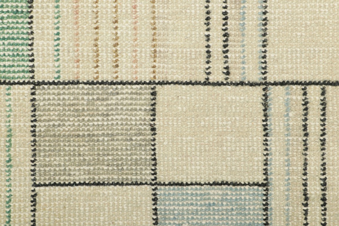 Distressed Custom Rug Sample, Geometric