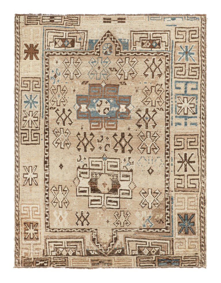 Antique Kazak Geometric Rug