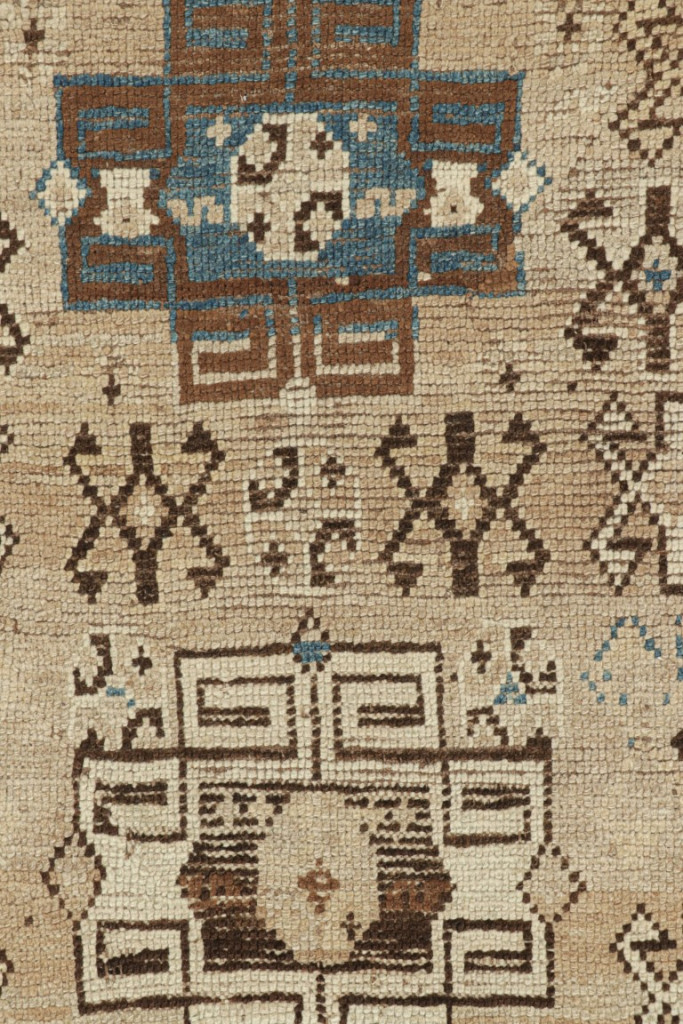 Antique Kazak Geometric Rug