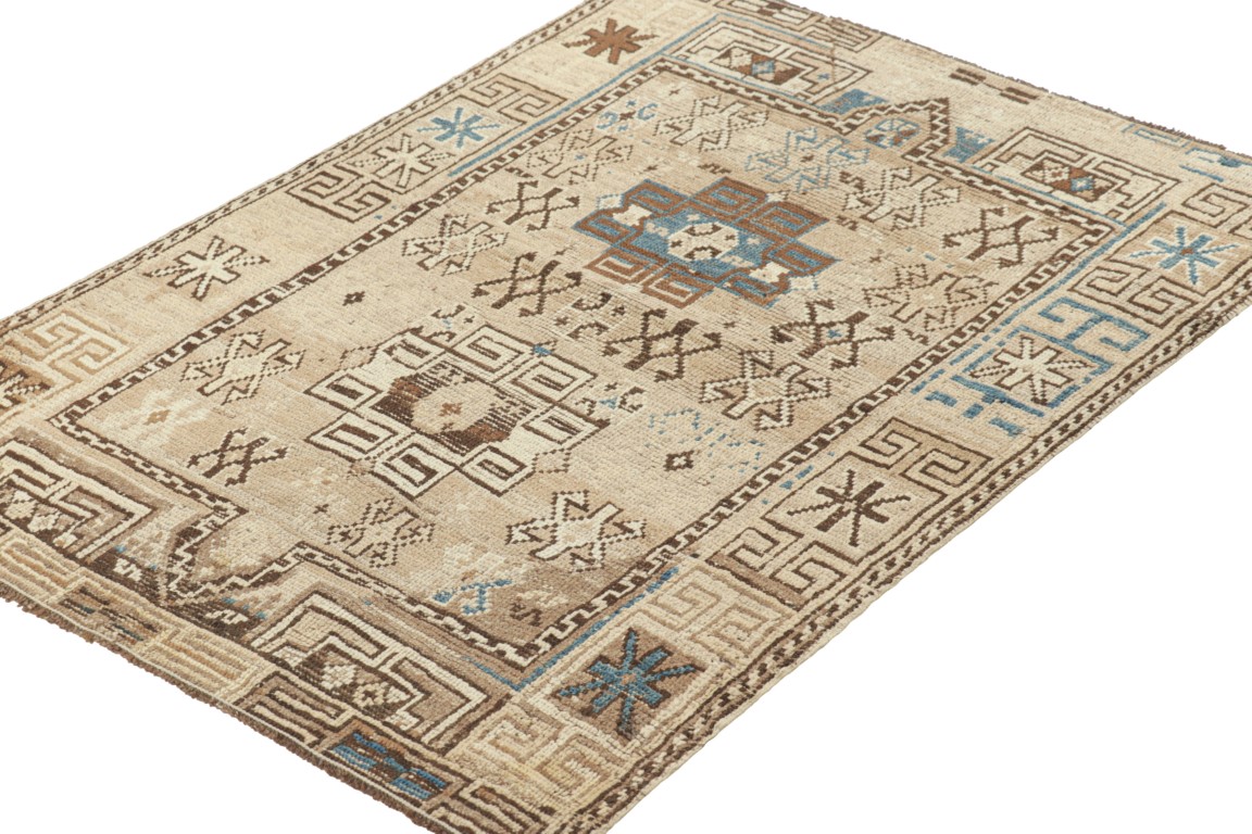 Antique Kazak Geometric Rug