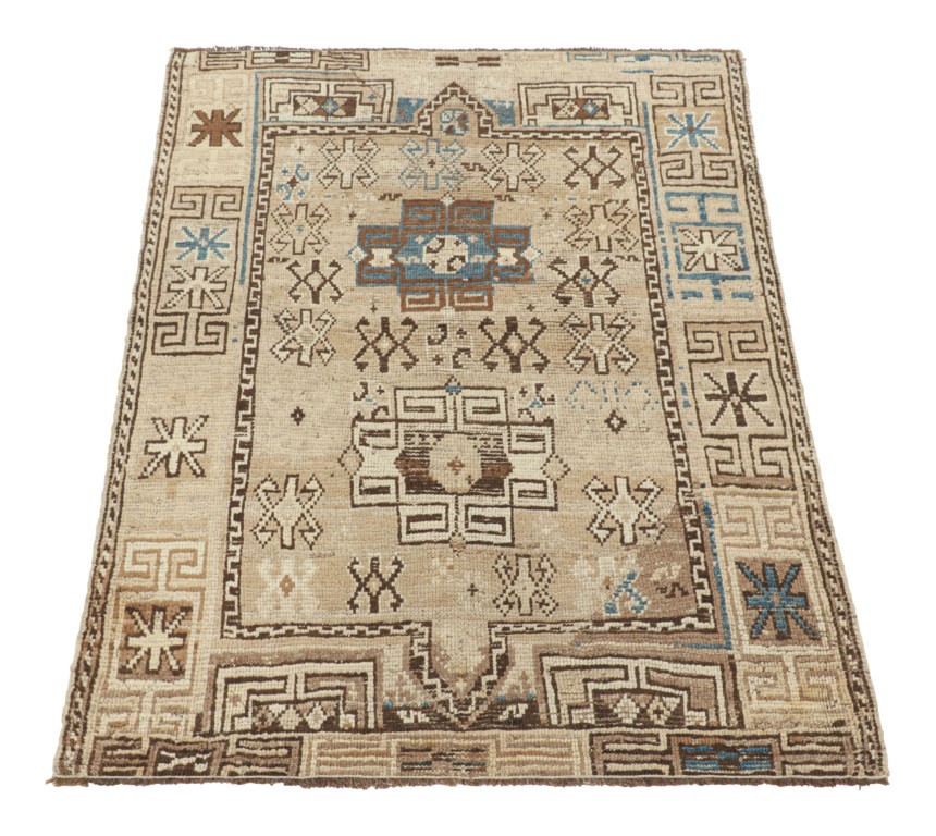 Antique Kazak Geometric Rug