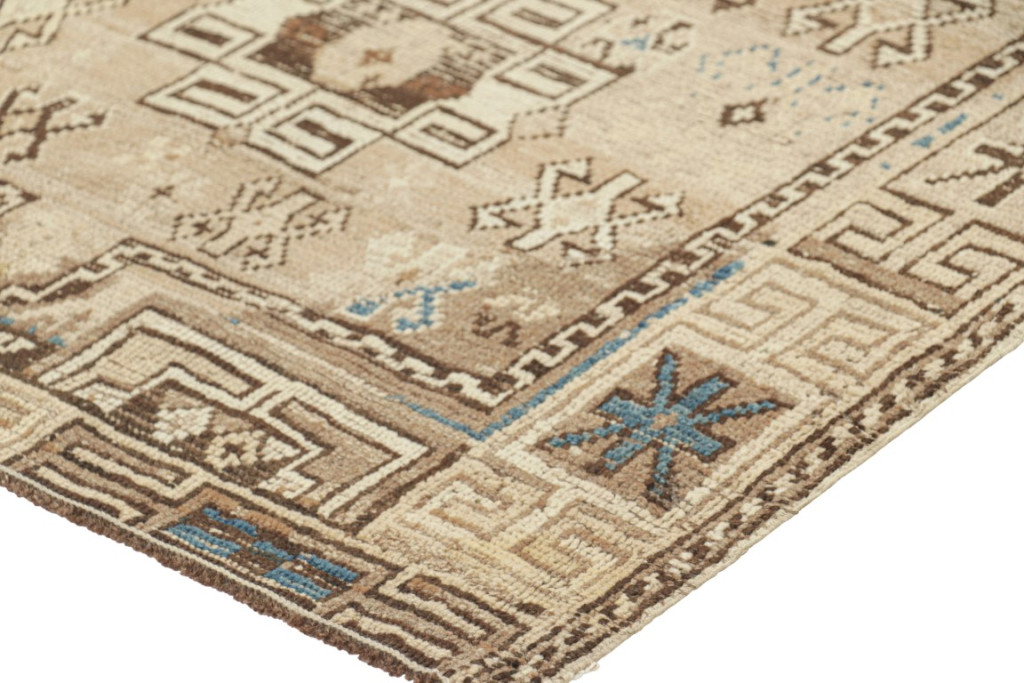 Antique Kazak Geometric Rug