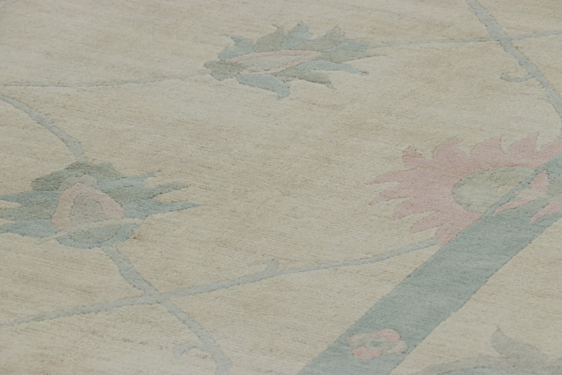 Modern Oushak Floral Rug