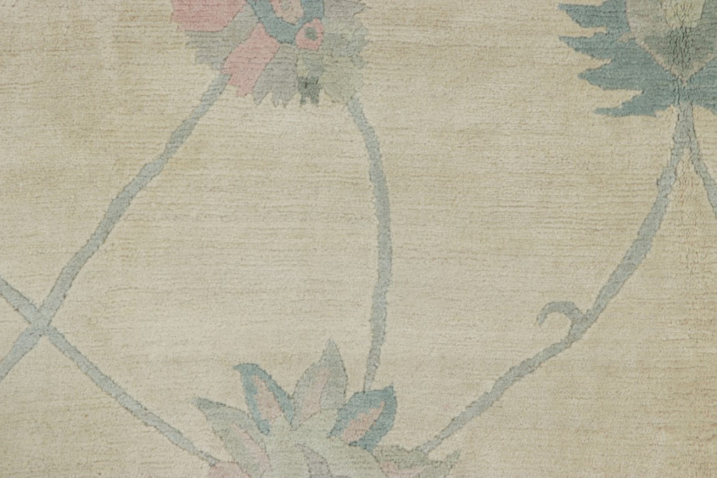 Modern Oushak Floral Rug