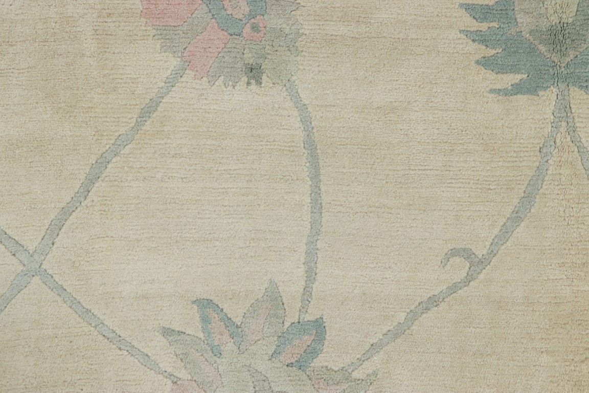 Modern Oushak Floral Rug