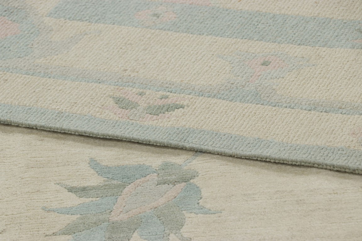 Modern Oushak Floral Rug