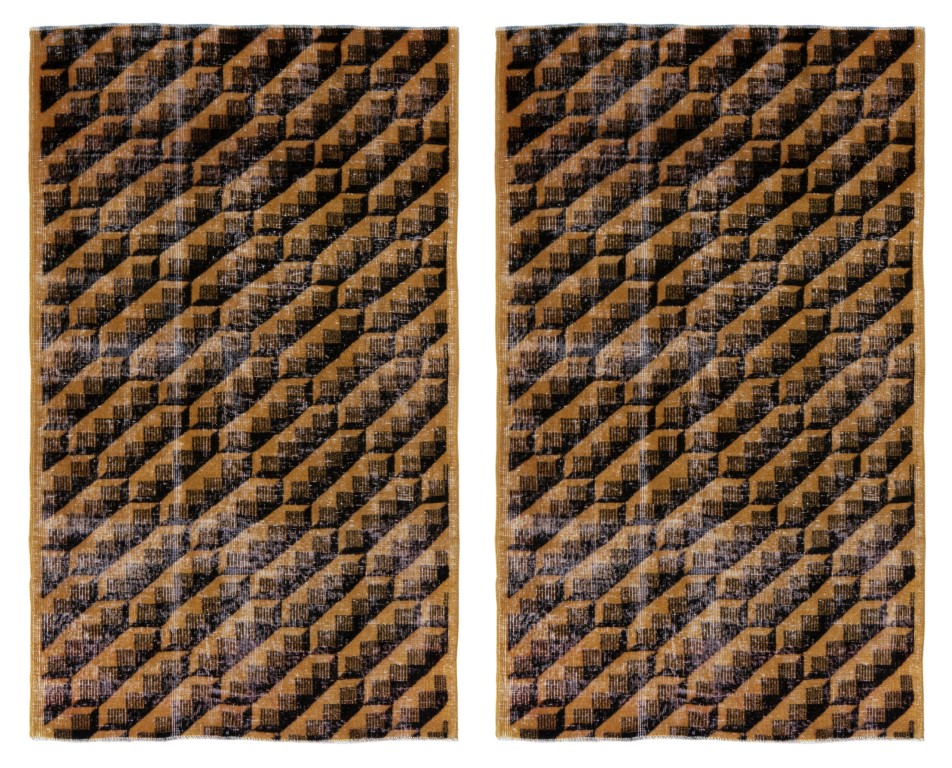 Vintage Zeki Müren Rug Pair, Geometric Patterns - Rug & Kilim