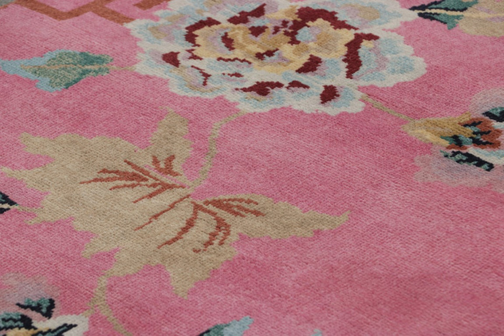 Chinese Art Deco Floral Rug