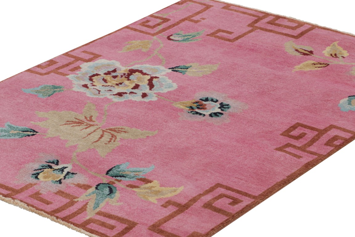 Chinese Art Deco Floral Rug