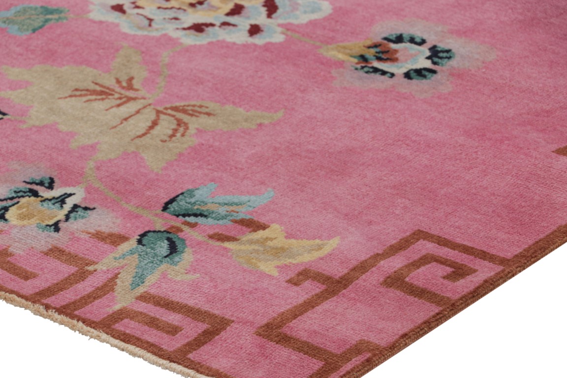 Chinese Art Deco Floral Rug