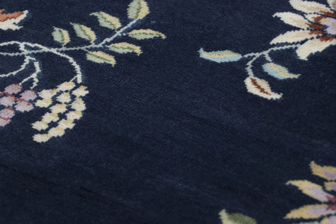 Chinese Art Deco Floral Rug