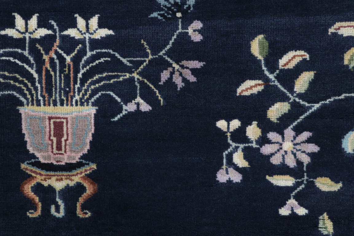 Chinese Art Deco Floral Rug