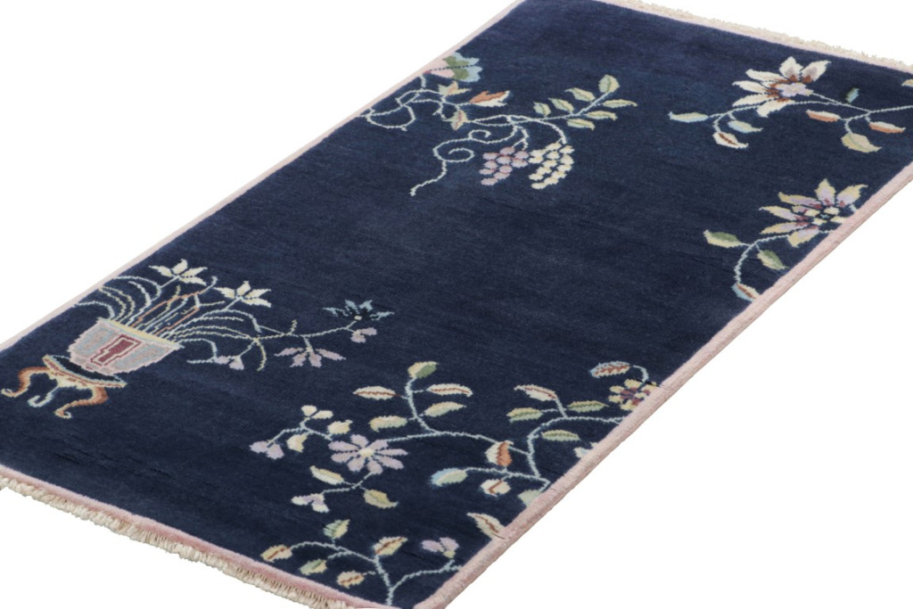Chinese Art Deco Floral Rug