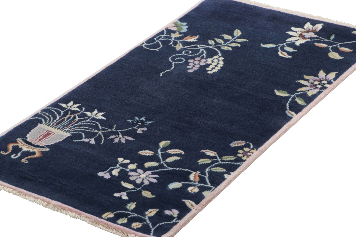 Chinese Art Deco Floral Rug