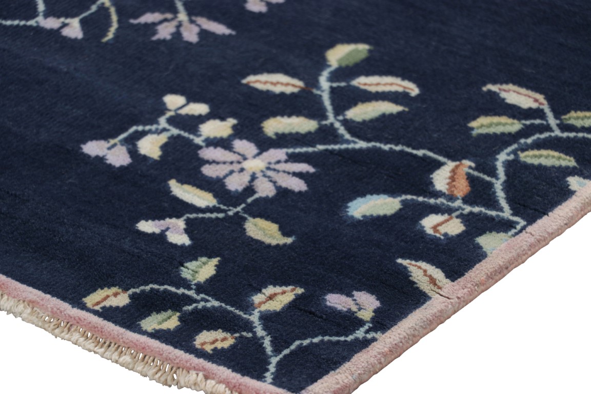 Chinese Art Deco Floral Rug