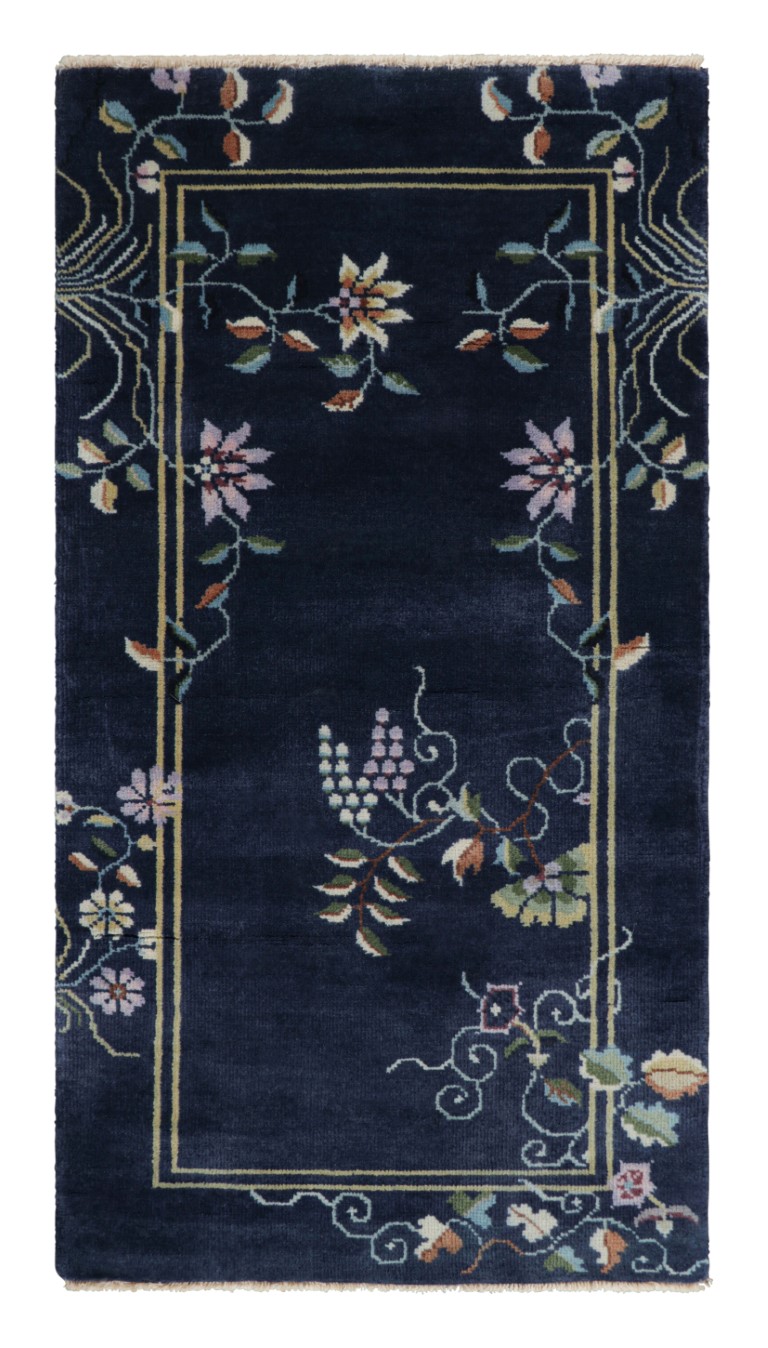 Chinese Art Deco Floral Rug