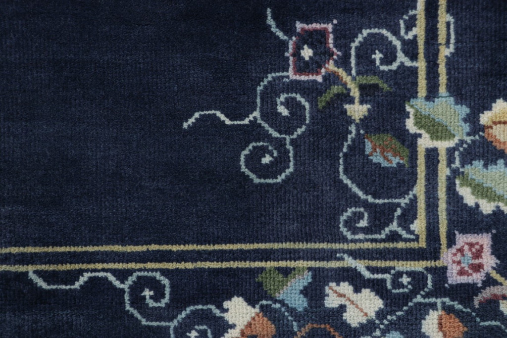 Chinese Art Deco Floral Rug