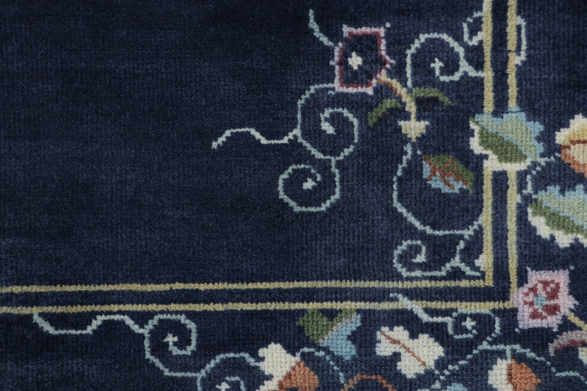 Chinese Art Deco Floral Rug