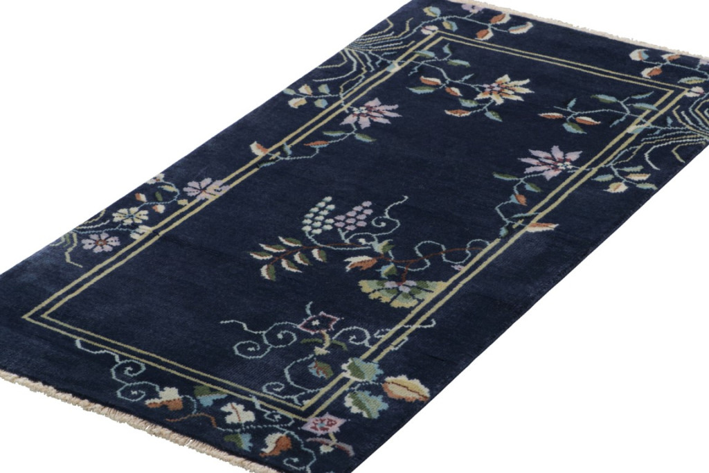 Chinese Art Deco Floral Rug