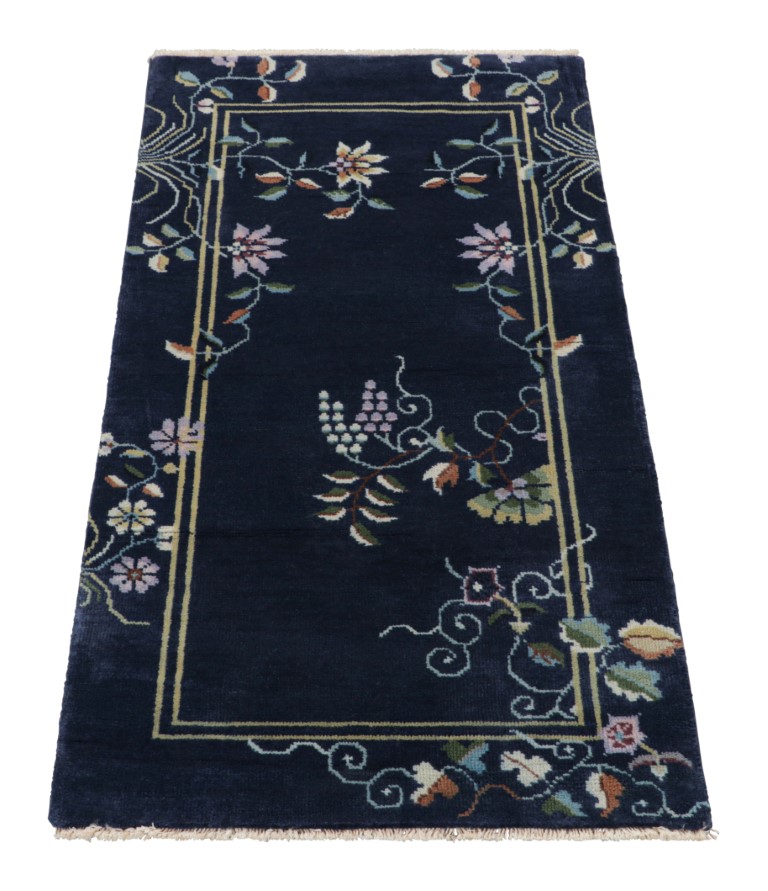 Chinese Art Deco Floral Rug