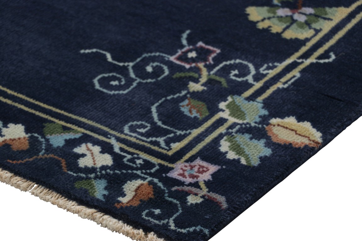 Chinese Art Deco Floral Rug