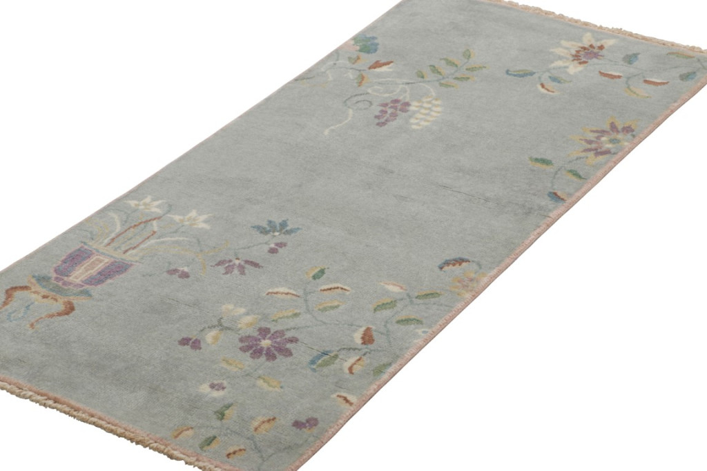 Chinese Art Deco Floral Rug