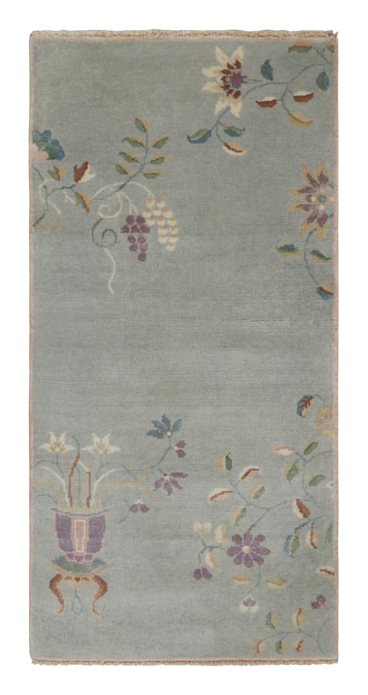 Chinese Art Deco Floral Rug