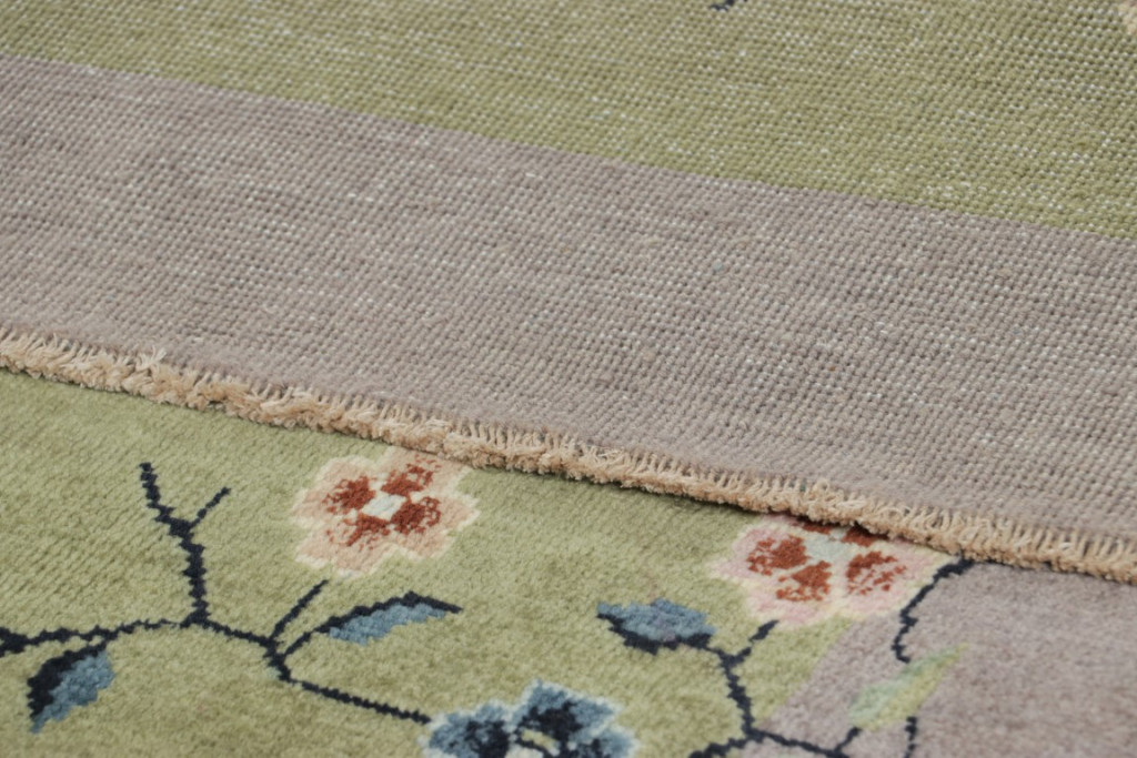 Chinese Art Deco Floral Runner Rug